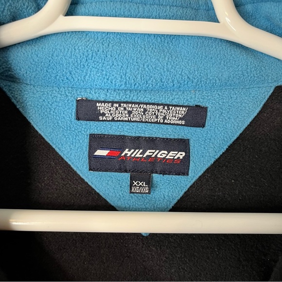 Vintage Hilfiger Athletics Polyester/Cotton Blend 1/4 Zip Pullover Jacket XXL - Picture 9 of 9